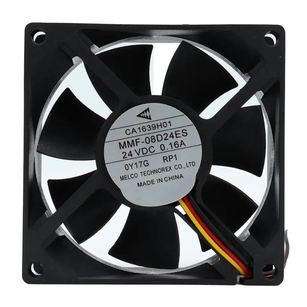 Ventilador Melco Technorex MMF-08D24ES CA1639H01 24V DC 0.16A 80mm x 80mm x 25mm Conector Blanco 3 Cables