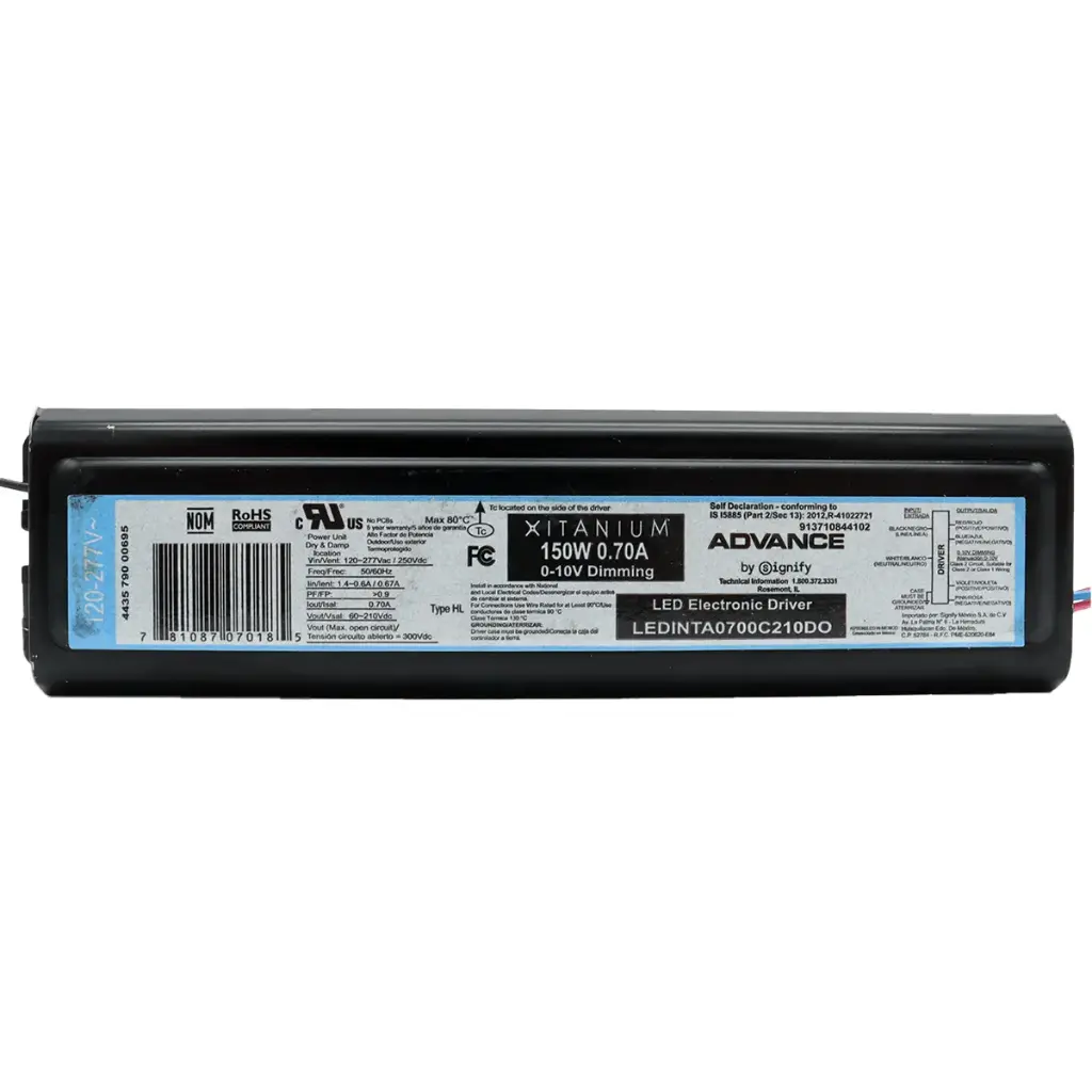 Eliminador Transformador Fuente Poder Driver Electrónico Led XITANIUM ADVANCE LEDINTA0700C210DO 150W 0.70A 