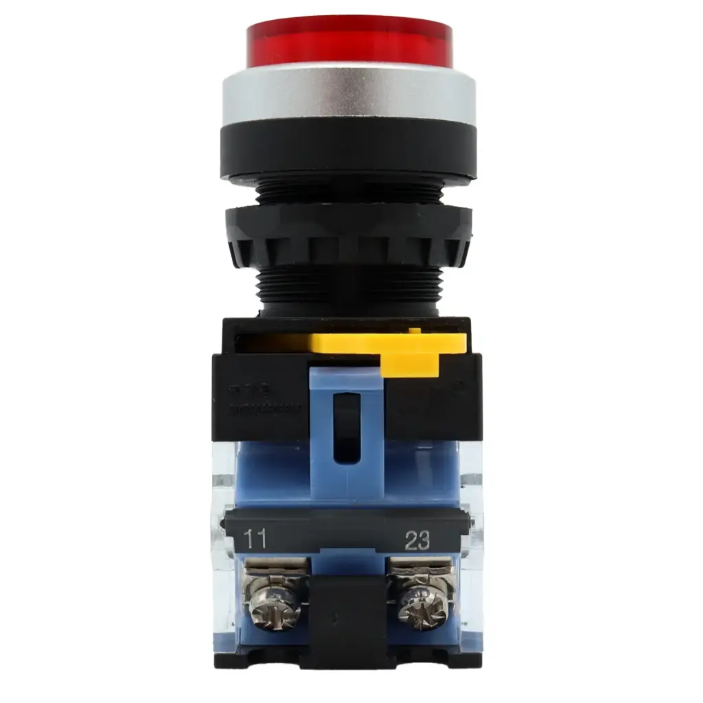 Interruptor Botón Push Button Arranque Industrial YJ139-LA38 Rojo