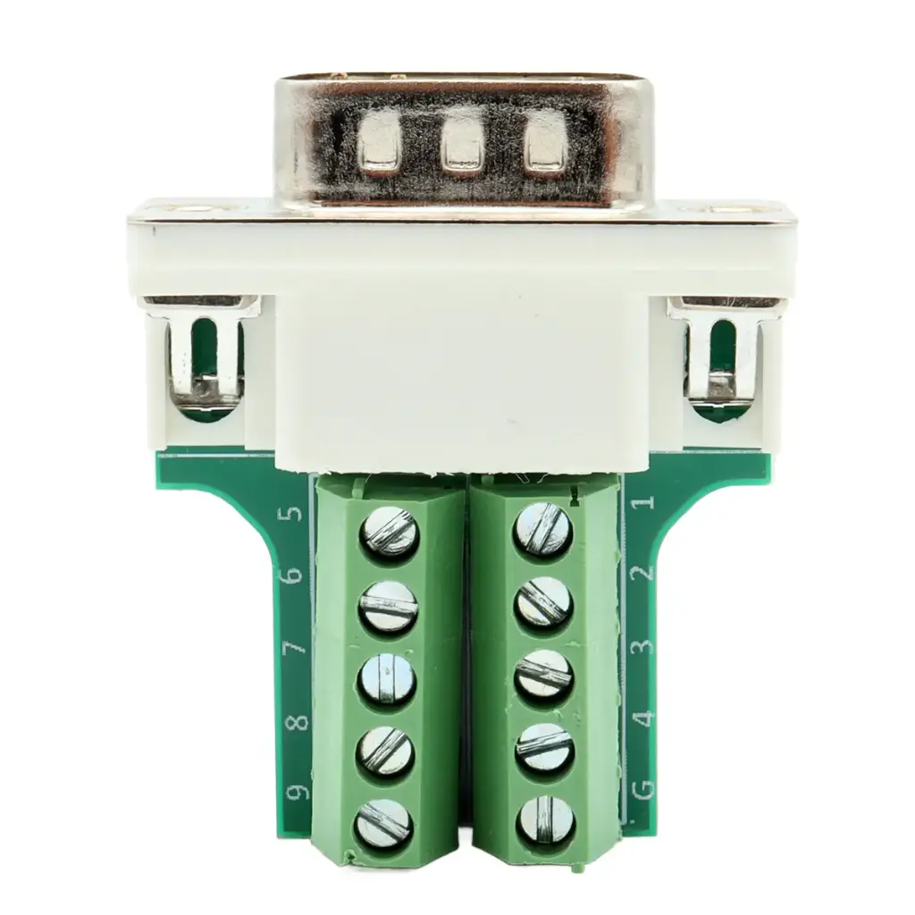 Adaptador Macho DB9 RS232 Serial Terminal Con Clemas Conector