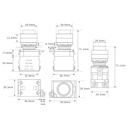 Interruptor Botón Push Button Arranque Industrial YJ139-LA38 Rojo