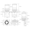 Interruptor Botón Push Button Paro de Emergencia Industrial XB2-ES442 22mm Rojo