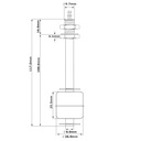 Sensor Flotador SF10CMAI Switch Metalico 10cm Controlador De Nivel De Agua Acero Inoxidable