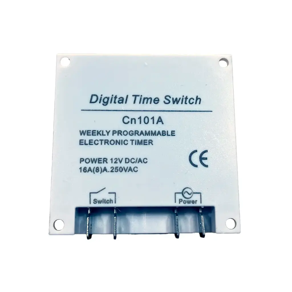 Timer Relay CN101A Temporizador Digital Acuario Incubadora Blanco 12V