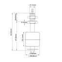 Sensor Flotador SF4.7CMAI Switch Metalico 4.1cm Controlador De Nivel Del Agua Acero Inoxidable