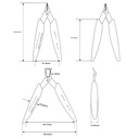 Pinza De Micro Corte DBL-170C Azul .040 (1mm) MAX