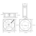 Ventilador SUNON DP201A 2123HST.GN 220-240V 0.125/0.11A 120mm x 120mm x 38mm con dos pines