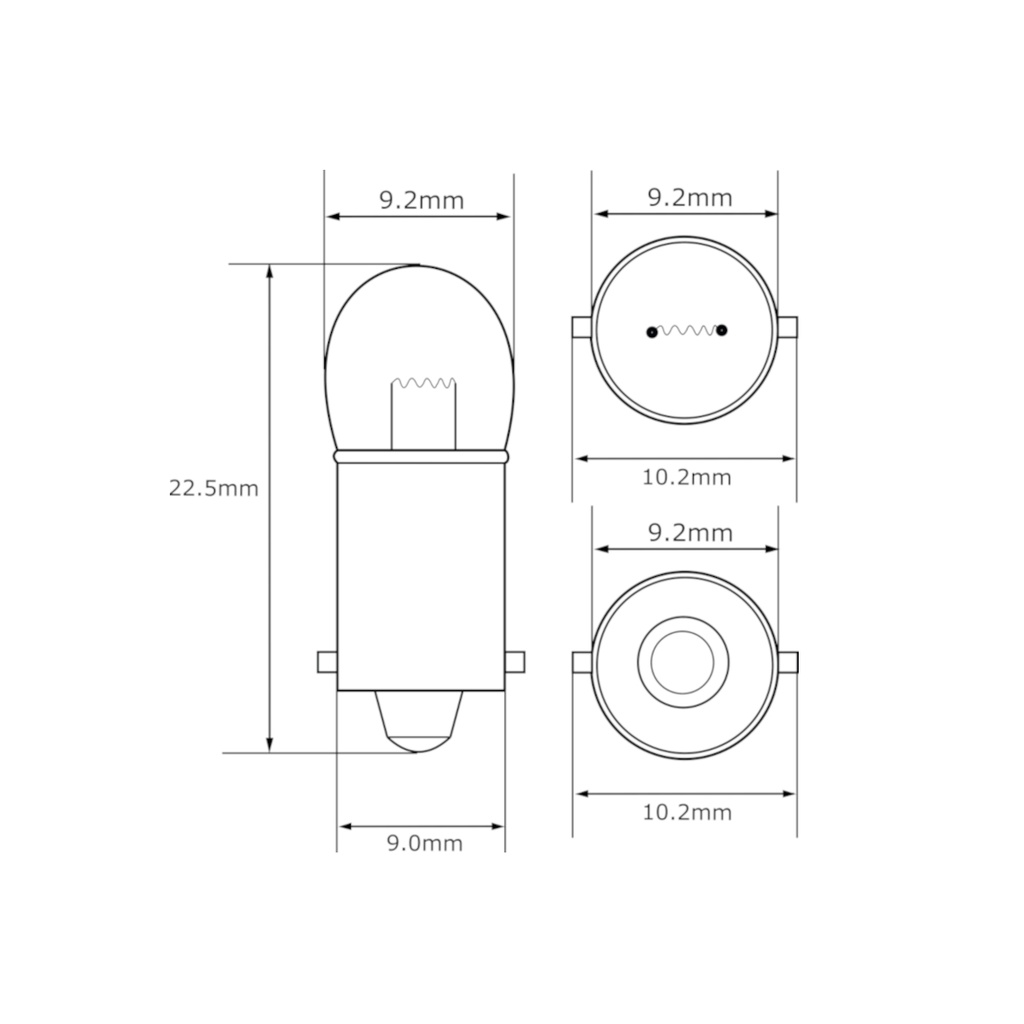 Bombilla Foco Bayoneta Schneider Electric Telemecanique DL1CE024 B3041 Ba9s 24V 3W