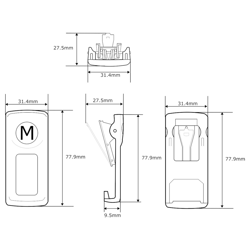 Clip Fijo Motorola PMLN4651 PMLN4651A Para Cinturón