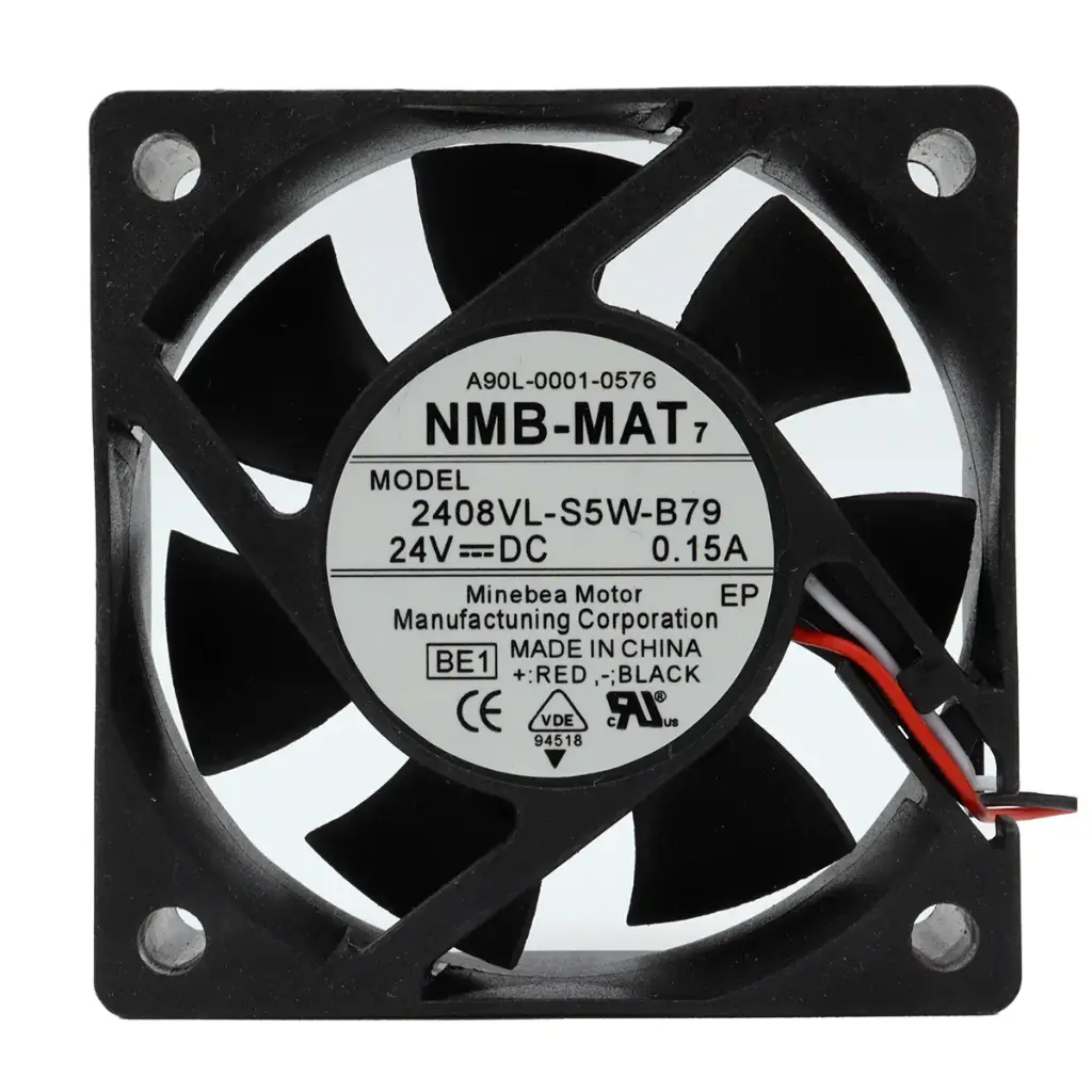 Ventilador NMB-MAT A90L-001-0576 2408VL-S5W-B79 24V DC 0.15A 60mm x 60mm x 20mm