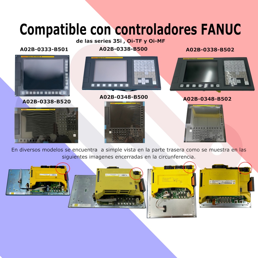 Pila Batería Fanuc A98L-0031-0028 (A02B-0323-K102) 3V 1750mAh Carcasa Negra