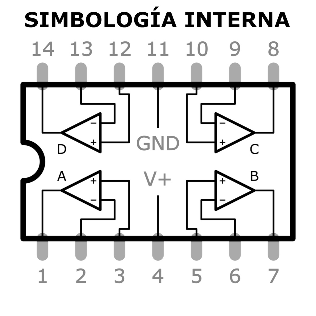 Circuitos Integrados Amplificadores Operacionales LM324N