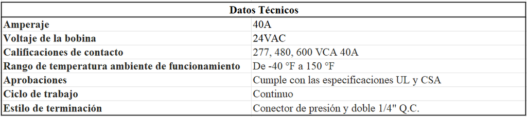 Contactor White-Rodgers 90-170 40A 600V Max