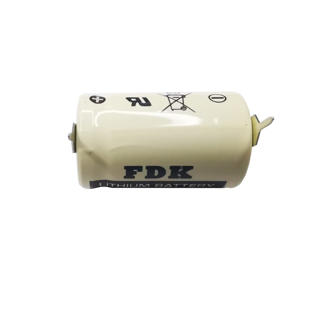 Pila Batería FDK FUJI 14250 CR14250SE-R 3V 850mAh 1/2AA Pines Metálicos