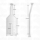 Pila Batería FDK FUJI 14250 CR14250SE-R 3V 850mAh 1/2AA Pines Metálicos