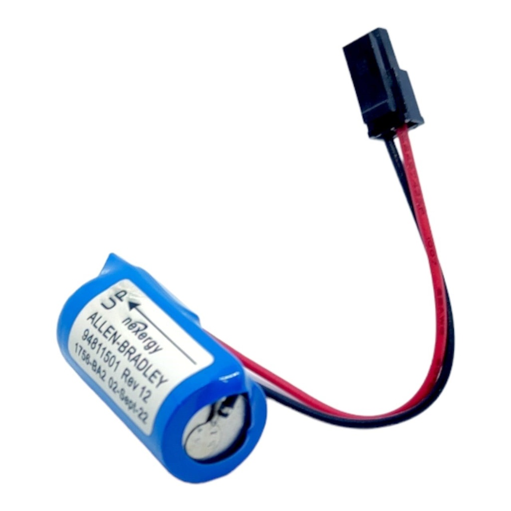 Pila Batería Allen Bradley Bulletin 1756-BA2 3V 1200mAh Conector Negro.