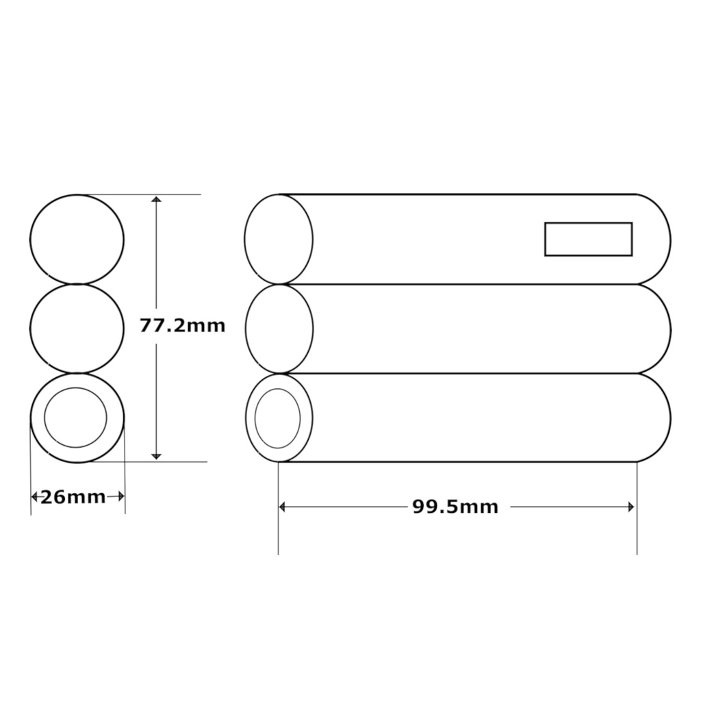 Pila Batería DRUCK LTD No. Parte: 191-126 7.2V 3000mAh Para Probador de Presión Portable GE DPI610-DPI615