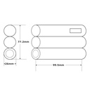 Pila Batería DRUCK LTD No. Parte: 191-126 7.2V 3000mAh Para Probador de Presión Portable GE DPI610-DPI615
