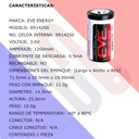 Pila Batería Eve Energy 14250 ER14250 3.6V 1200mAh 1/2AA