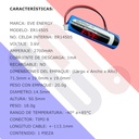 Pila Batería EVE Energy 14505 ER14505 3.6V 2700mAh AA Conector Blanco Mini
