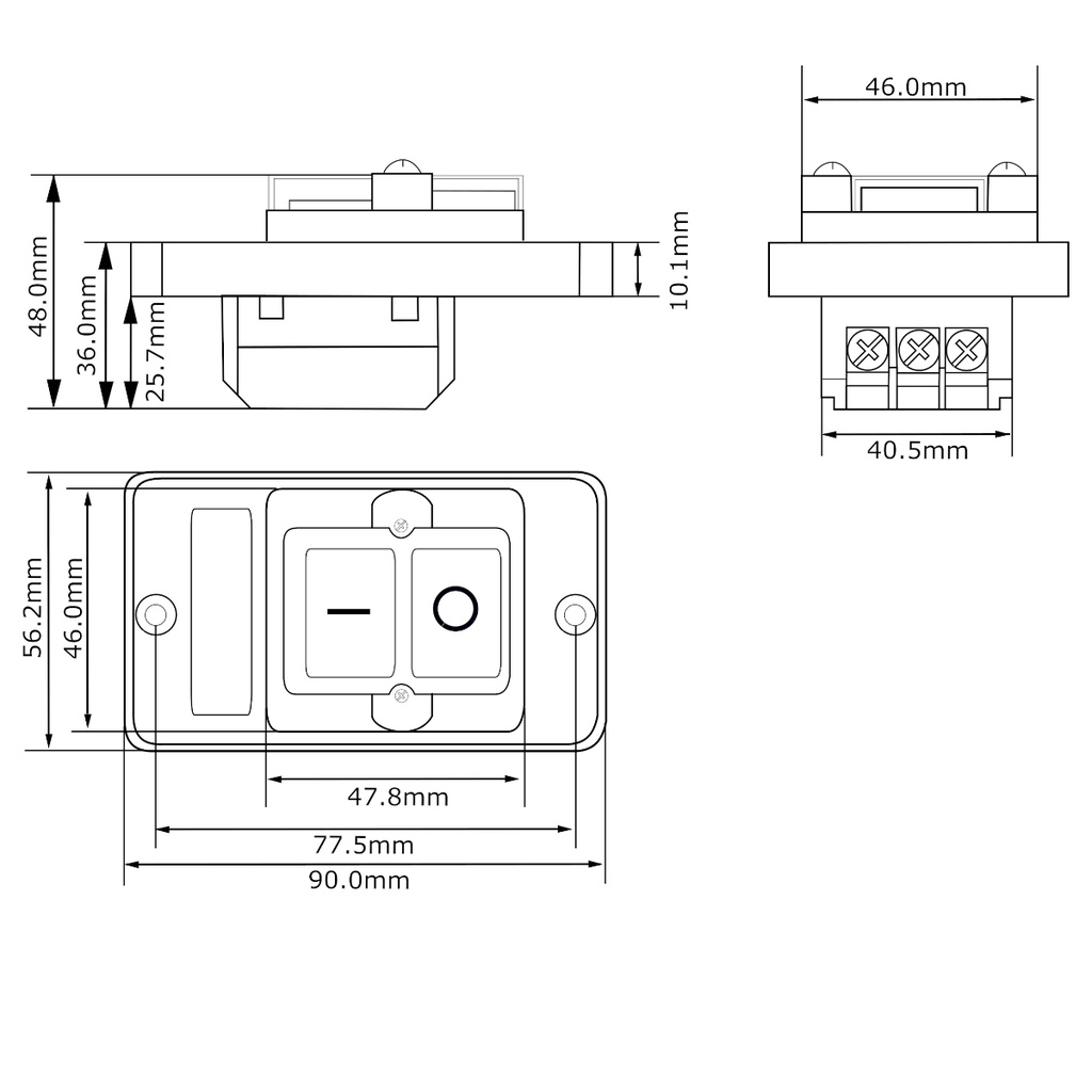 Interruptor Botonera Kao-10kh Manual Control Motor Ip65