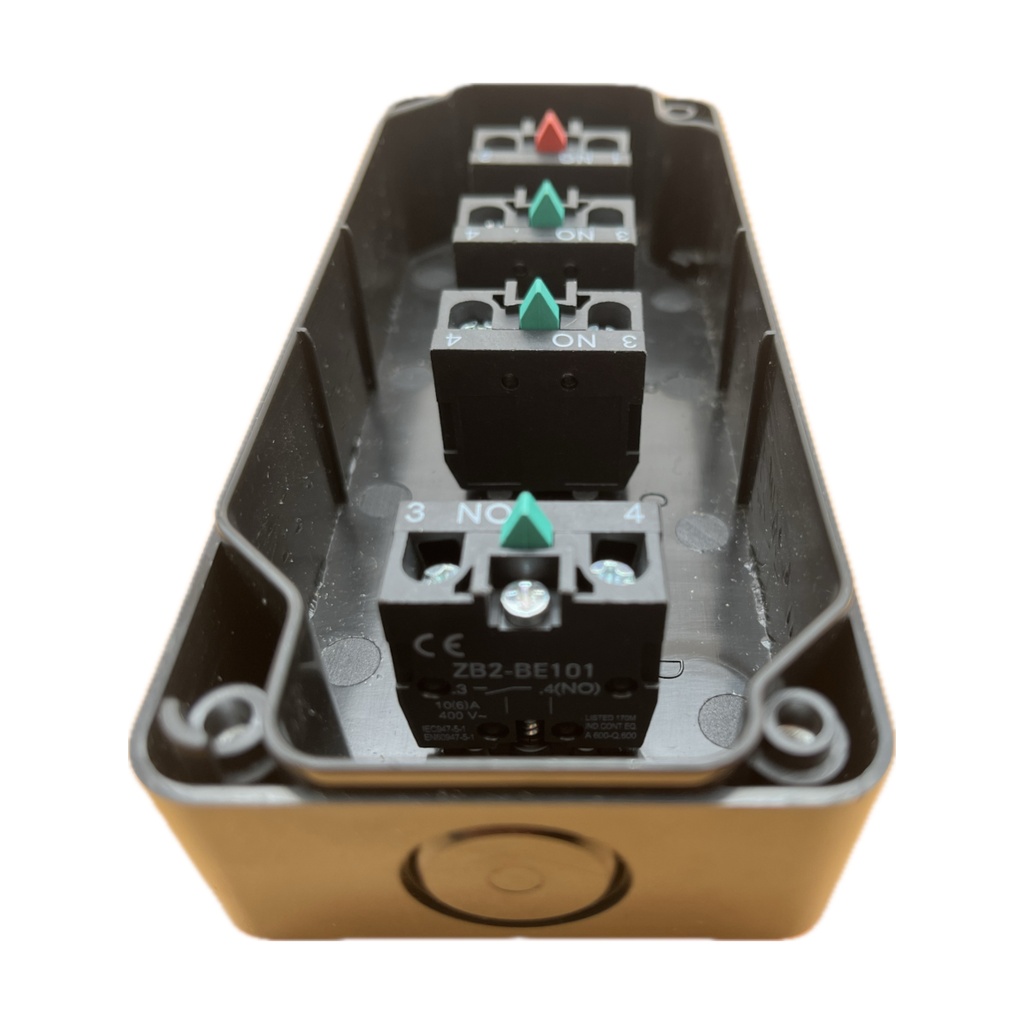 Botonera Industrial BX04-22M 4 Botones Pulsadores 400VAC 10A Arranque Paro Arriba Abajo