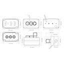 Botonera Industrial BX03-22M 3 Botones Pulsadores y Paro de Emergencia 400VAC 10A Arranque Paro Emergencia