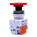 Botón Paro De Emergencia Rotatorio 440V 10A Lay37 NA-NC