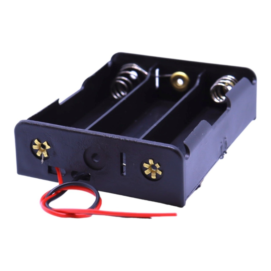 Portapilas 18650X3 Base para 3 pilas 18650 Sin Plug Li-ion Ion De Litio