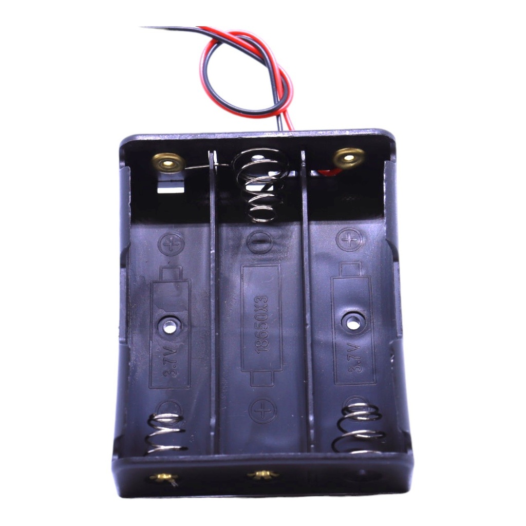 Portapilas 18650X3 Base para 3 pilas 18650 Sin Plug Li-ion Ion De Litio