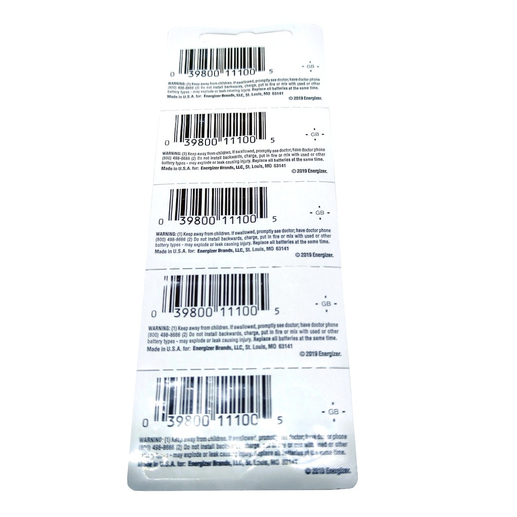 5X Pila Batería Energizer SR44W 357/303 1.55V 165mAh Tipo Botón.