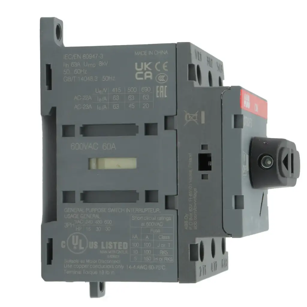 Switch Interruptor OT63F3 ABB 1SCA105332R1001 63A