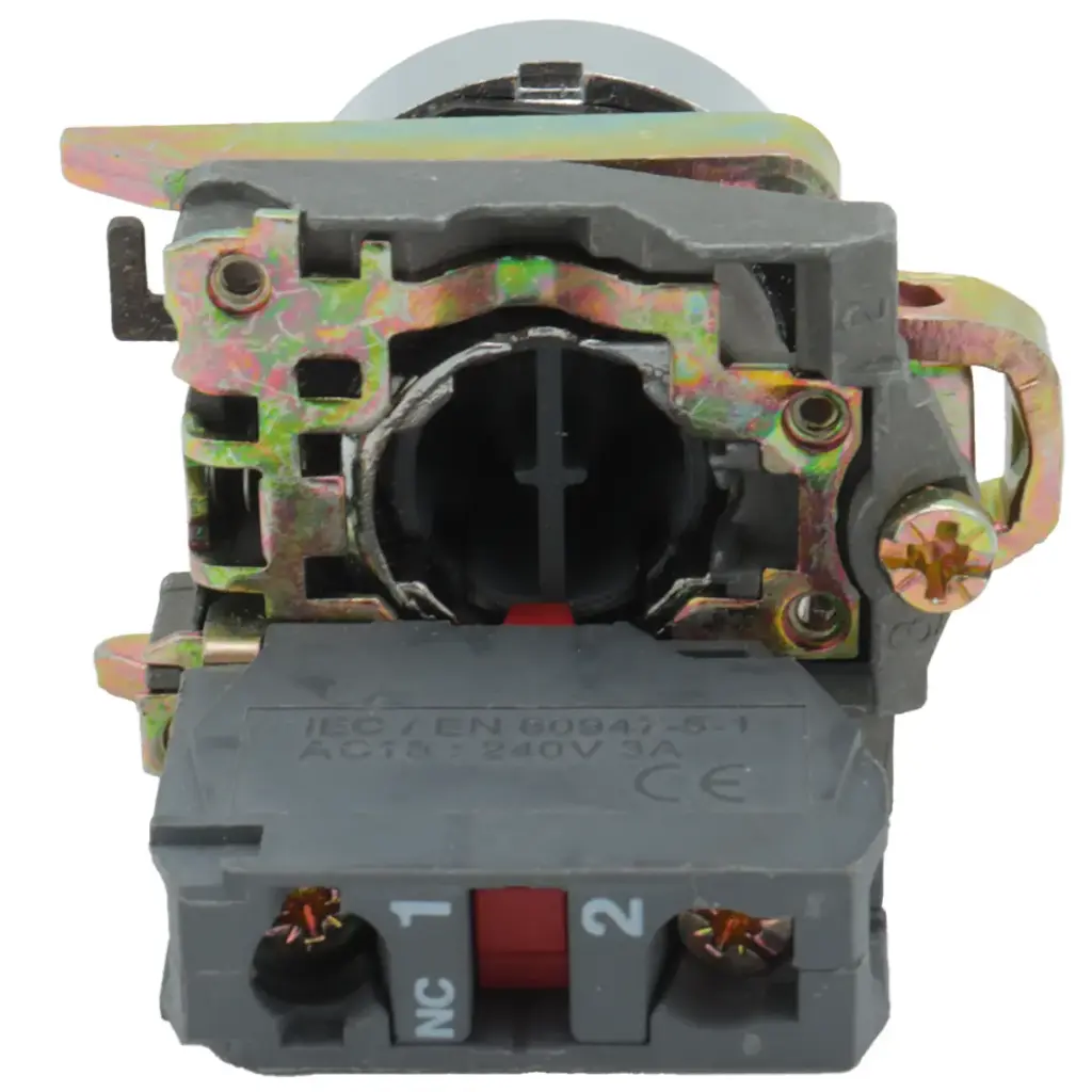 Interruptor Botón Push Button XB4BA42 Ø22 NC Rojo Retorno Resorte Nivelado