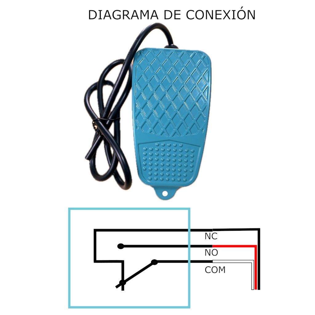 Interruptor de Pedal Pie CFS-3S 250V AC 15A Metálico
