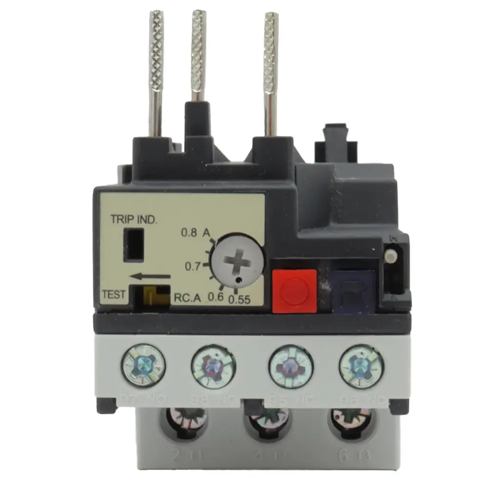Relevador Relay Relé TECO RHU-10/0.8K1 Sobrecarga de Temperatura 0.55A - 0.8A