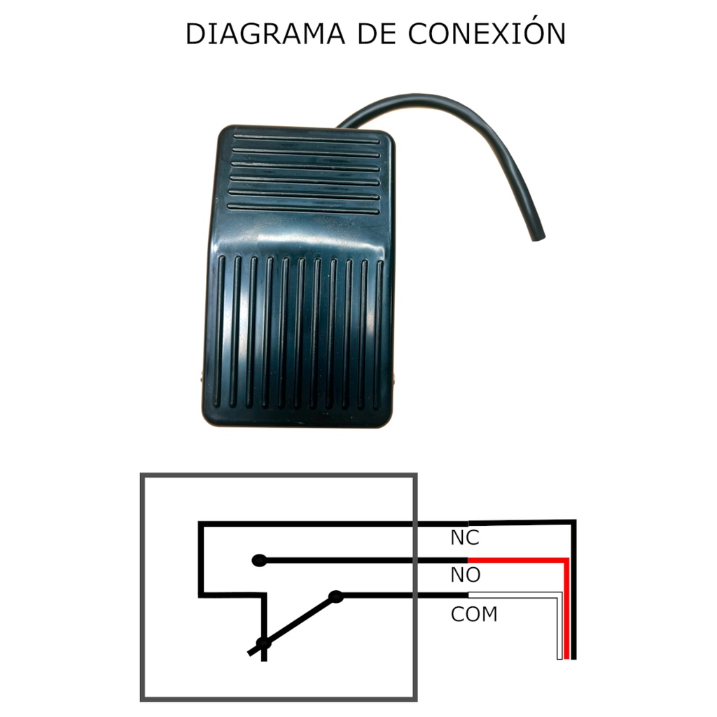 Interruptor de Pedal Pie TFS-01 250V AC 10A Plástico Control