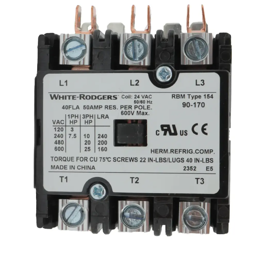 Contactor Propósito Definido WHITE-RODGERS EMERSON 90-170 90-170S1 40A 600V