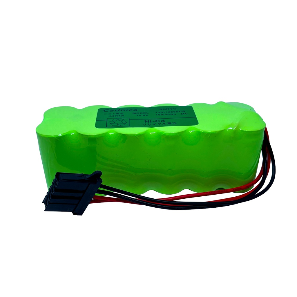 Pila Batería Recargable Sanyo Cadnica Mod: 12N-1600SCB 14.4v 1600mAh Conector Negro