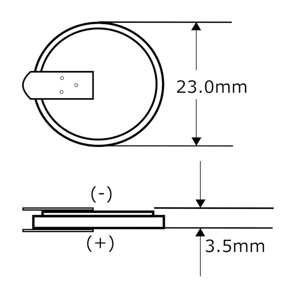 Pila Batería Toyopuc Tip-5426 3.0v Conector Marrón Mediano 