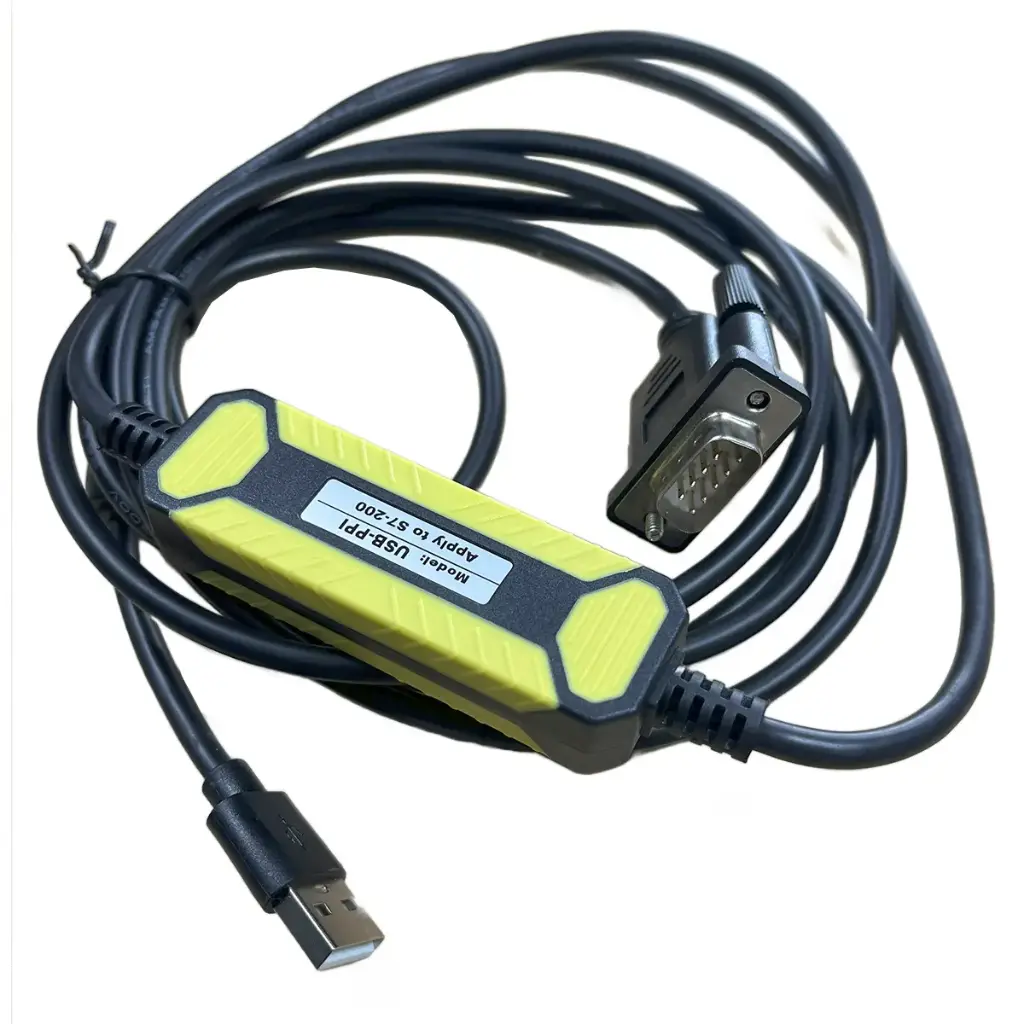 Cable de Programación USB-PPI AMSAMOTION Negro de 2.5mPara Siemens S7-200