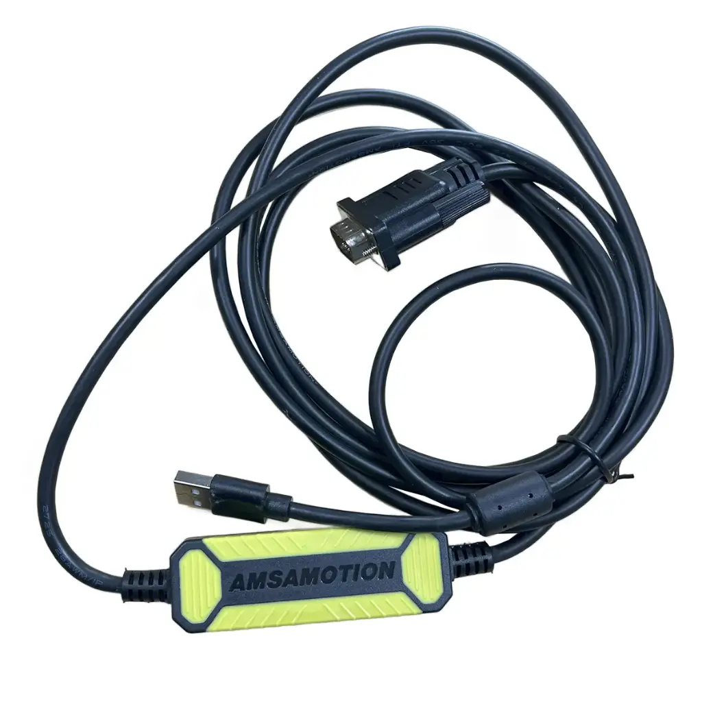 Cable de Programación USB-PPI AMSAMOTION Negro de 2.5mPara Siemens S7-200