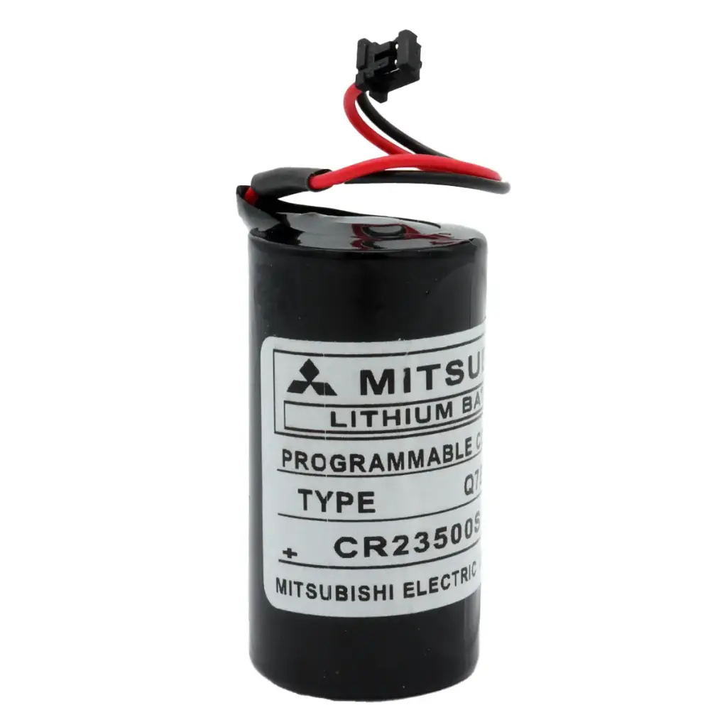 Pila Batería Mitsubishi Q7BAT CR23500SE 3V 5000mAh Conector Negro Pequeño Para PLC
