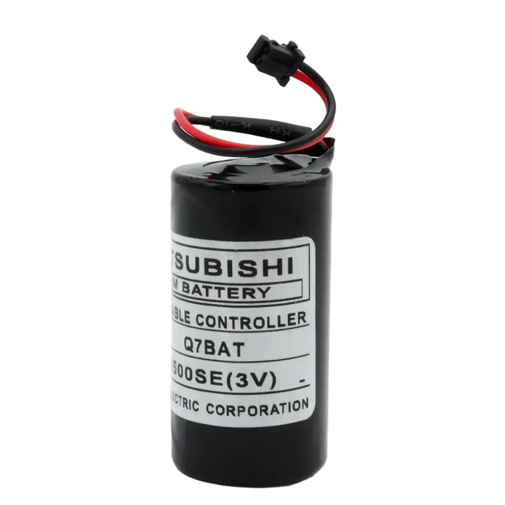 Pila Batería Mitsubishi Q7BAT CR23500SE 3V 5000mAh Conector Negro Pequeño Para PLC