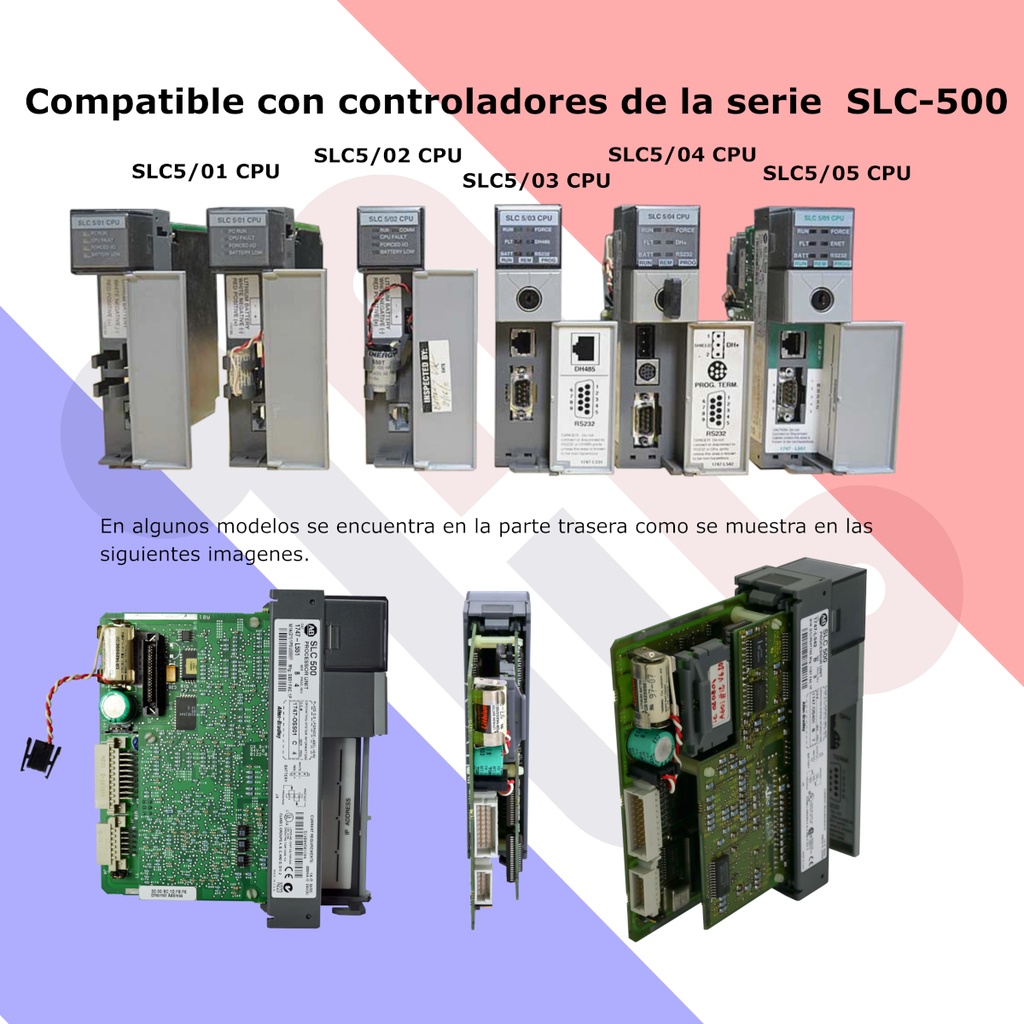 Pila Batería Allen Bradley Bulletin 1747-BA LOGIX5000 14250 CR14250SE-R Conector Negro w