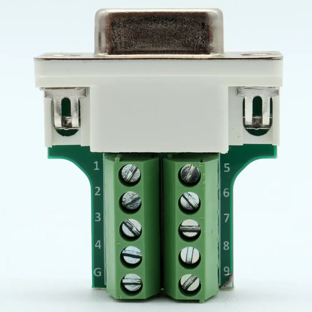 Adaptador Hembra DB9 RS232 Serial Terminal Con Clemas Conector