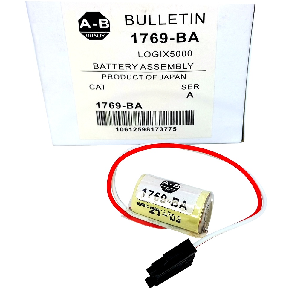 Pila Batería Allen Bradley Bulletin 1769-BA 14250 CR14250SE-R 3V 850mAh Conector Negro W LOGIX5000