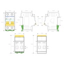 Interruptor Termomagnético TOB1Z-63(C40) 600V DC 40A Solar Fotovoltaico