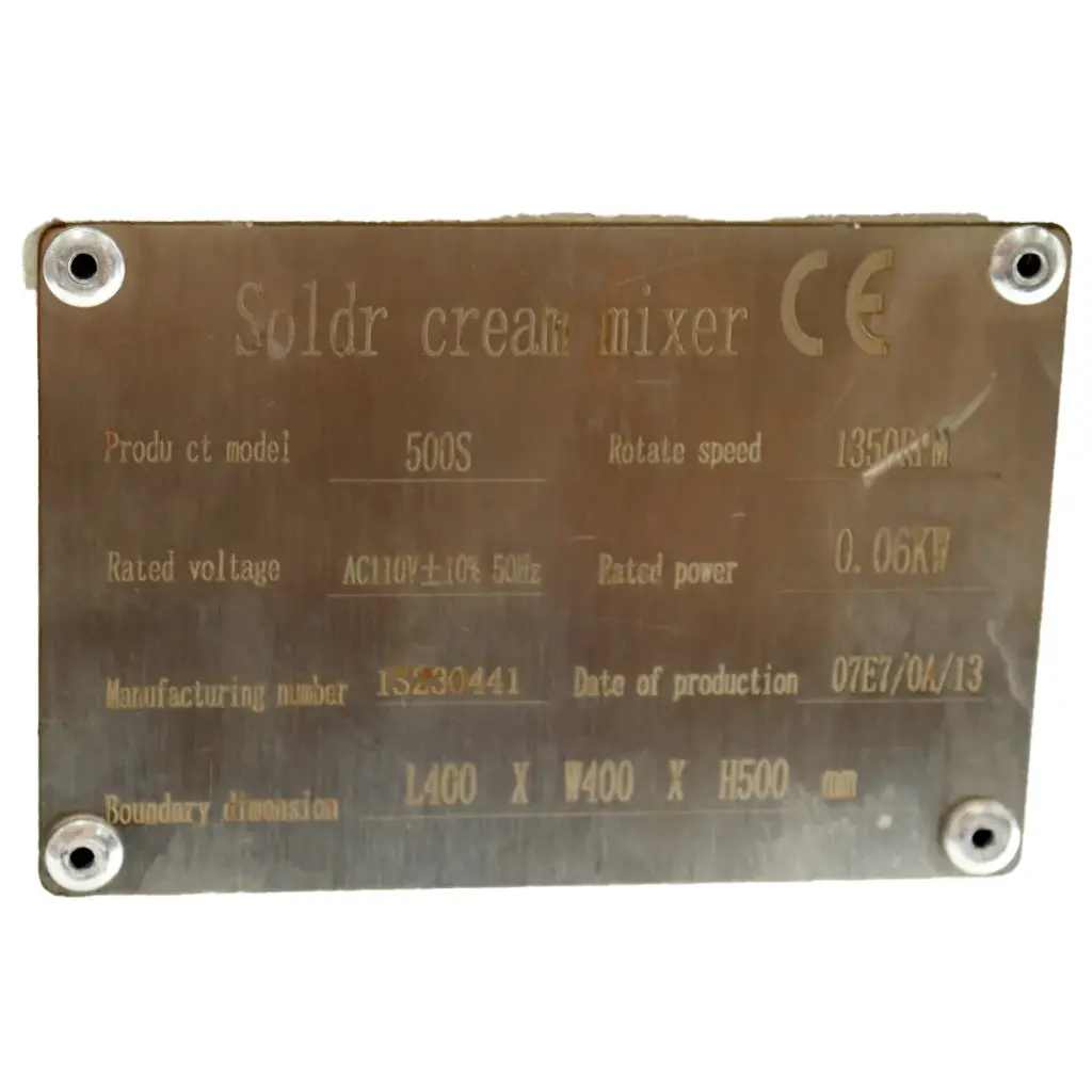 Máquina Mezcladora Automática de Pasta para Soldar ZB500S 2 Abrazaderas de Lata Display LED 110V