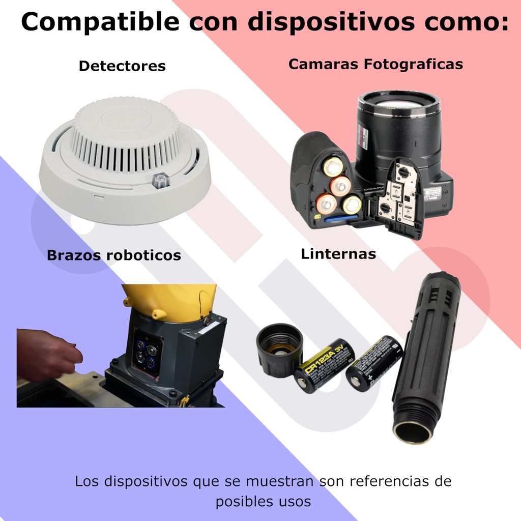 Pila Batería De Litio Duracell Mod: CR123A (CR17345) 3V