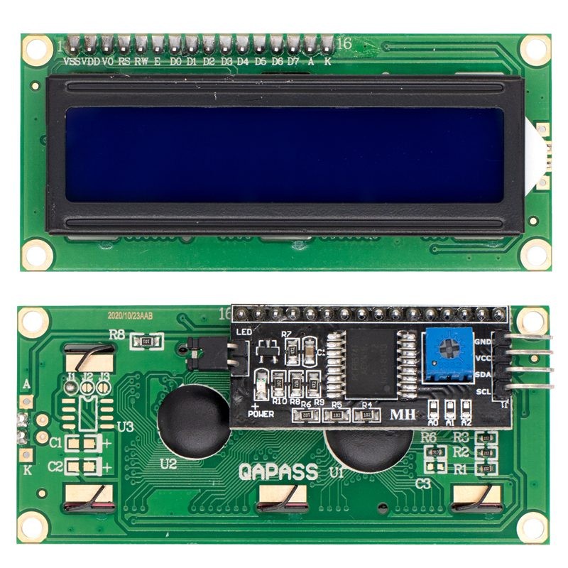 Display LCD 16x2 1602a Con Módulo Interfaz I2c Para LCD Soldado